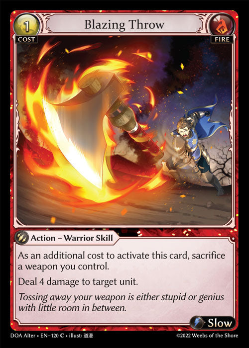 DOA Alter-120 Blazing Throw