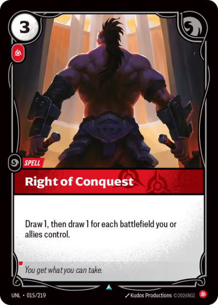 Right of Conquest UNL-015/219
