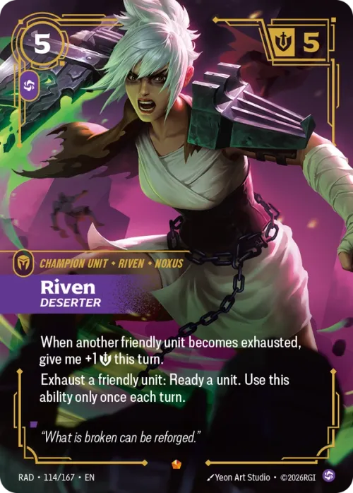 Riven, Deserter RAD-114/167