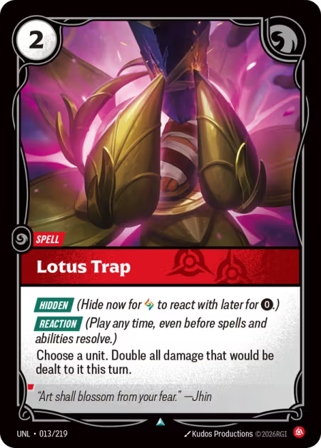 Lotus Trap UNL-013/219
