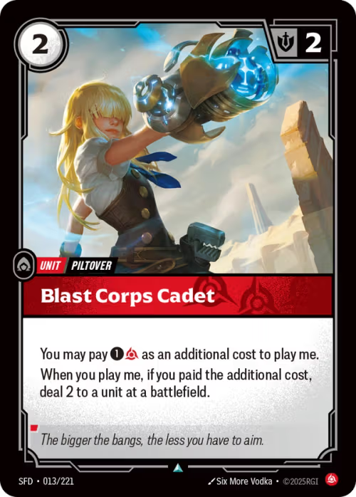 Blast Corps Cadet SFD-013/221