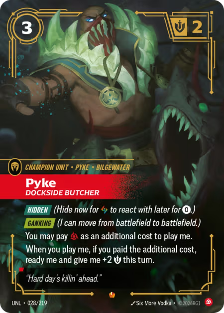 Pyke, Dockside Butcher UNL-028/219