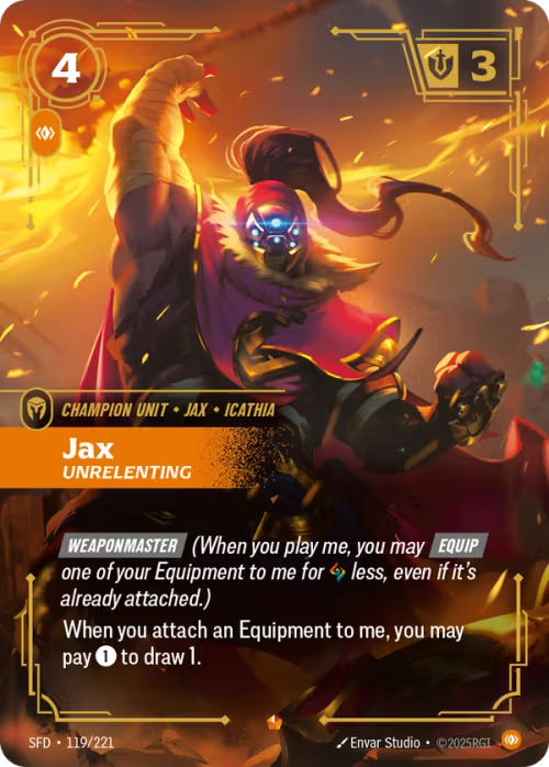 Jax, Unrelenting SFD-119/221