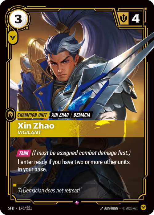 Xin Zhao, Vigilant SFD-176/221