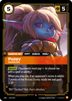 Poppy, Paragon UNL-116/219