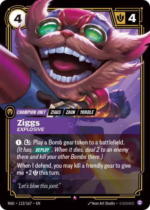 Ziggs, Explosive RAD-112/167