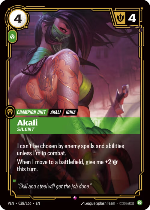 Akali, Silent VEN-038/166