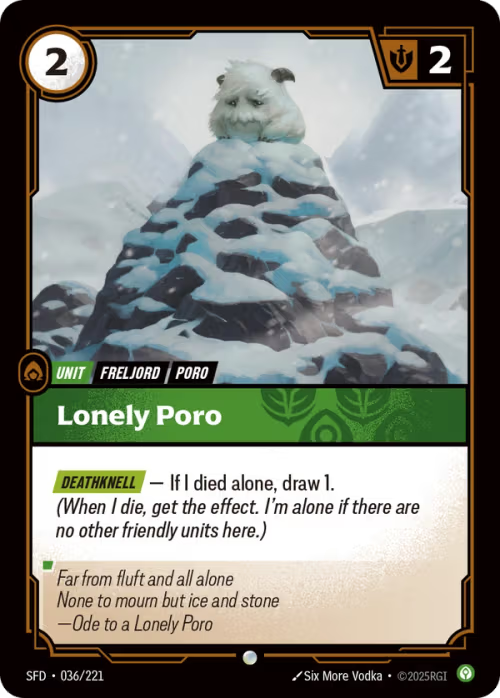 Lonely Poro SFD-036/221