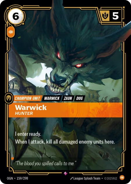 Warwick, Hunter OGN-159/298